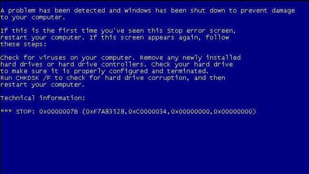 硬盘导致的电脑蓝屏有哪些