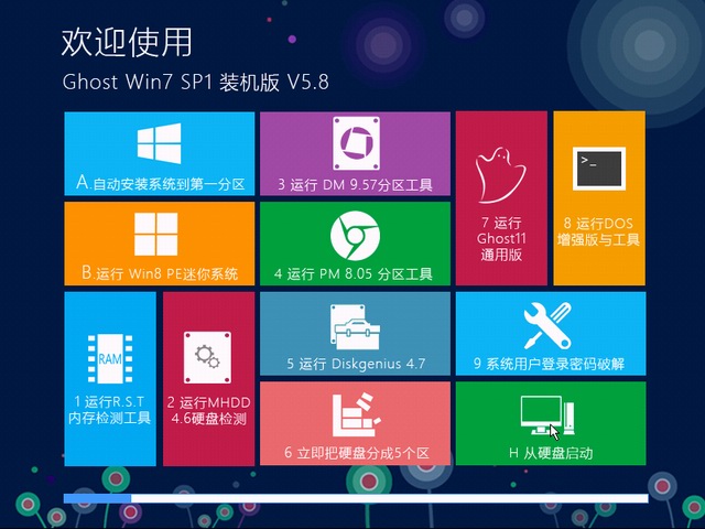 【Win7装机精品】Ghost Win7 SP1 装机版 V5.8