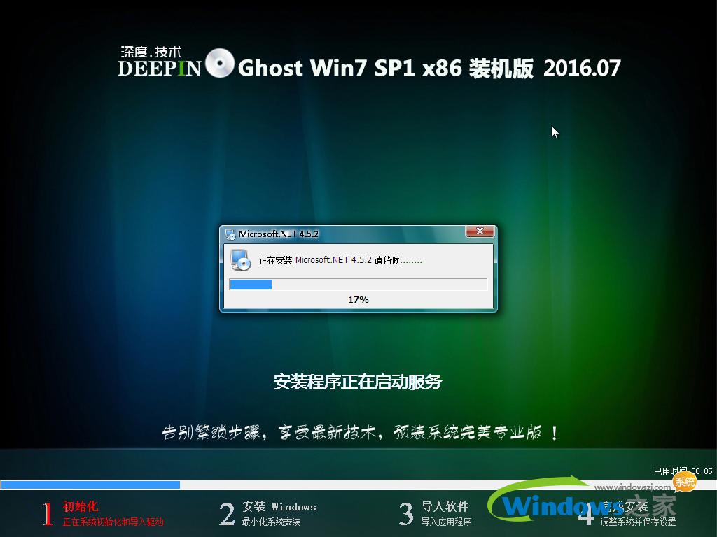 深度技术ghost win7